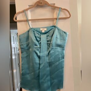 Ann Taylor Loft 100% silk blue too, size eight (8)